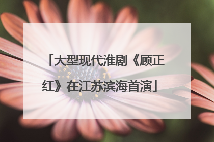 大型现代淮剧《顾正红》在江苏滨海首演